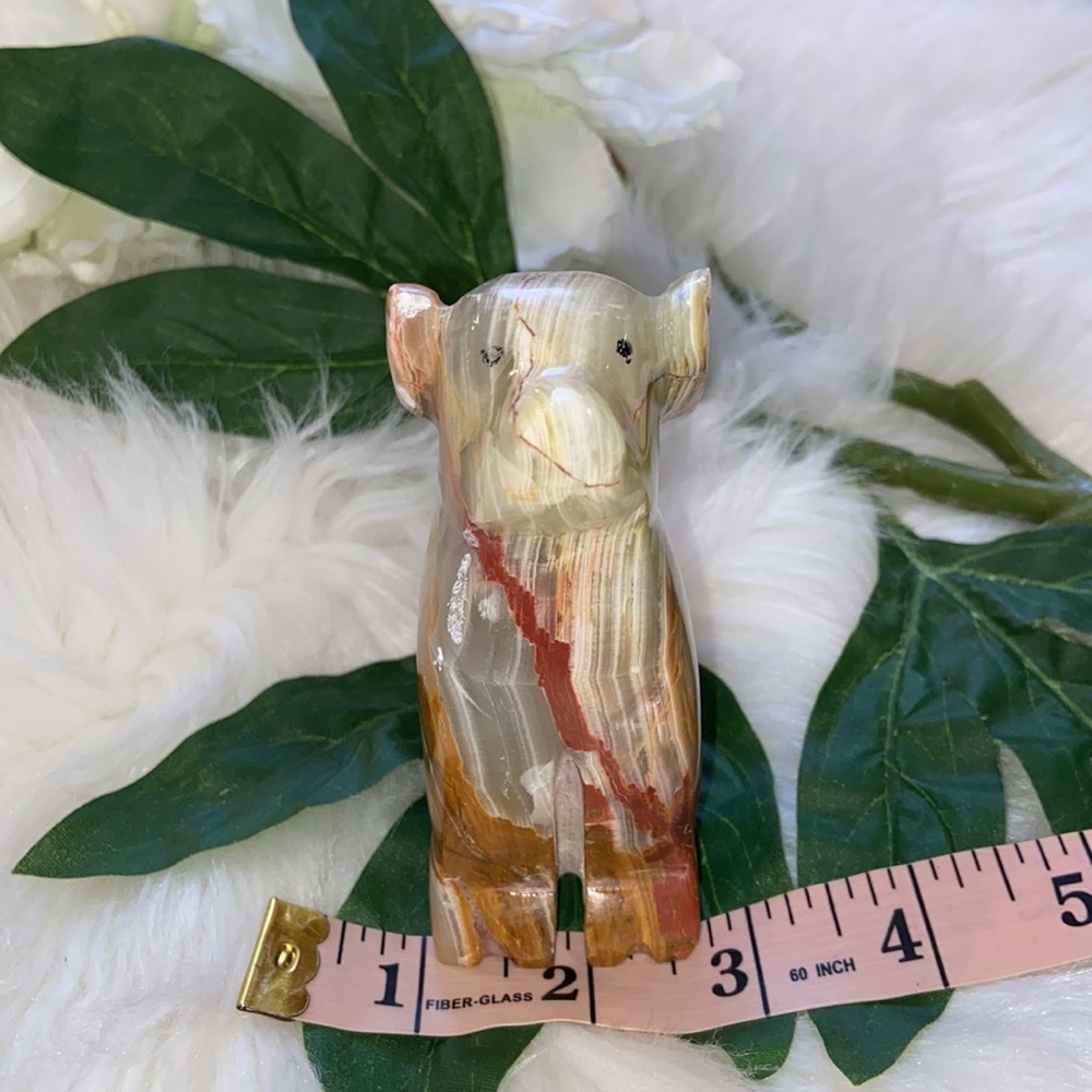 Carved Stone Dog Statue Figurine Collectible Decor - Picture 14 of 17